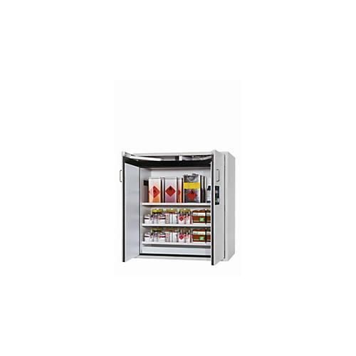 Sicherheitsschrank Typ 90 asecos S-CLASSIC-90, Flügeltüren, Front Lichtgrau, B 1196 x T 616 x H 1298 mm