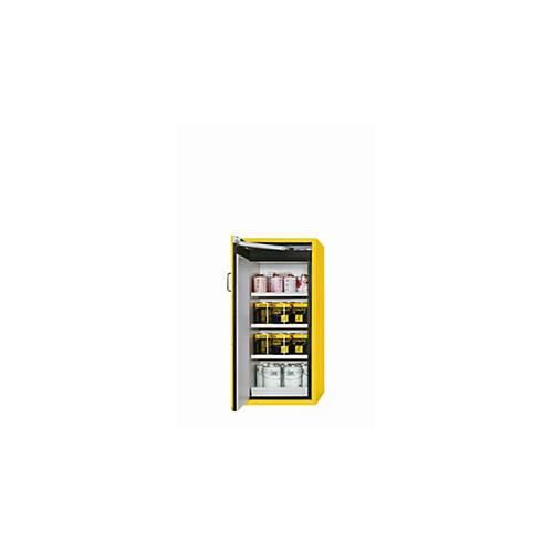 Sicherheitsschrank Typ 90 asecos S-CLASSIC-90, Flügeltür, Anschlag links, Front Sicherheitsgelb, B 596 x T 616 x H 1298 mm