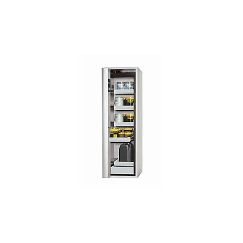 Sicherheitsschrank Typ 90 asecos S-PHOENIX-90, Falttür mit Türfeststellanlage, Anschlag links, Front Lichtgrau, B 596 x T 749 x H 1968 mm