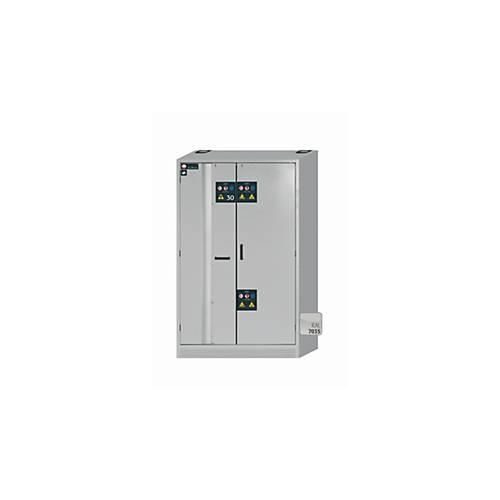 Kombi-Sicherheitsschrank Typ 30 asecos K-PHOENIX-30, Flügel- und Falttüren mit Türfeststellanlage, Front Lichtgrau, B 1202 x T 598 x H 1968 mm