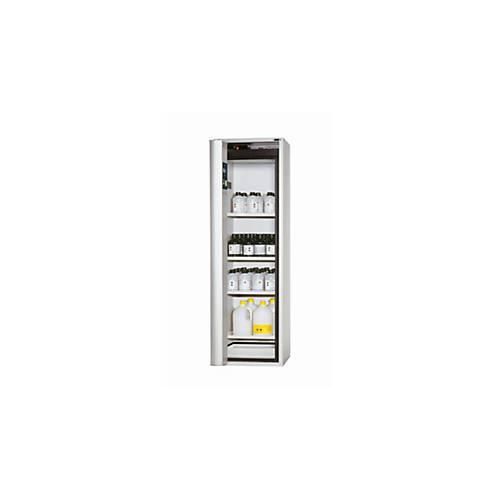 Sicherheitsschrank Typ 90 asecos S-PHOENIX touchless-90, vollautom. Sensor-Falttür, Anschlag links, Front Lichtgrau, B 596 x T 616 x H 1968 mm
