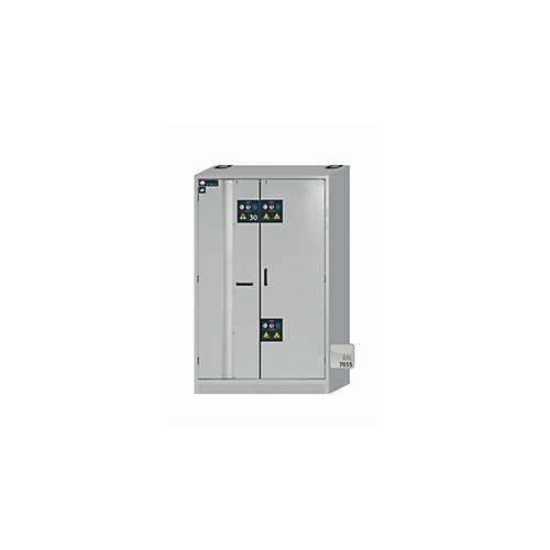 Kombi-Sicherheitsschrank Typ 30 asecos K-PHOENIX-30, Flügel- und Falttüren mit Türfeststellanlage, Front Lichtgrau, B 1202 x T 599 x H 1968 mm