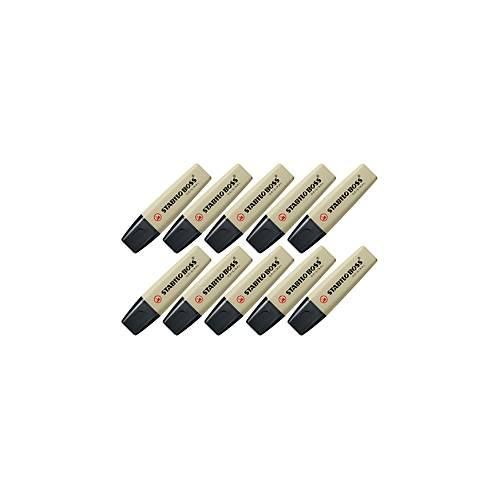 Textmarker STABILO® BOSS Original NatureCOLORS, Keilspitze, lichtbeständig, schnell trocknend, schlammgrün, 10 Stück