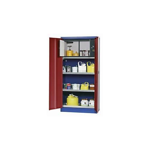 Umweltschrank asecos E-CLASSIC-UF, Flügeltüren, Front Purpurrot, B 950 x T 500 x H 1950 mm