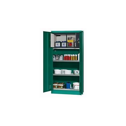 Umweltschrank asecos E-PSM-UF, Flügeltüren, Front Türkisgrün, B 950 x T 500 x H 1950 mm