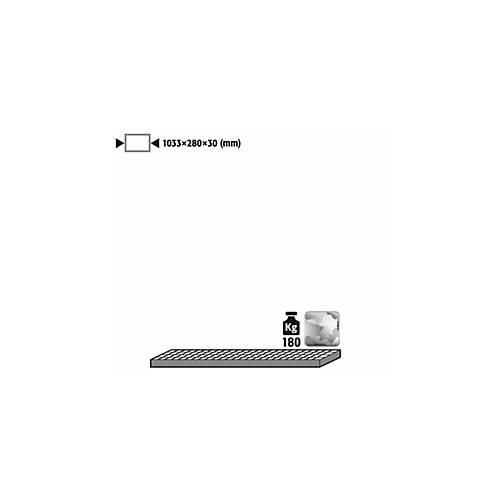 Gitterrost für asecos Druckgasflaschenschränke, Stahl, B 1033 x T 280 x H 30 mm, bis 180 kg