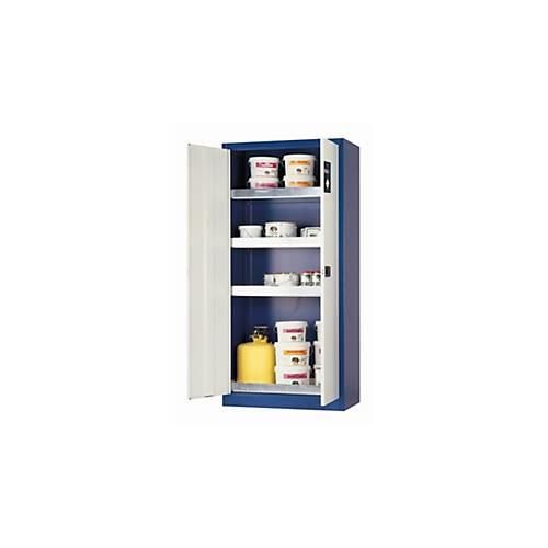 Umweltschrank asecos E-CLASSIC, Flügeltüren, Front Lichtgrau, B 950 x T 500 x H 1950 mm