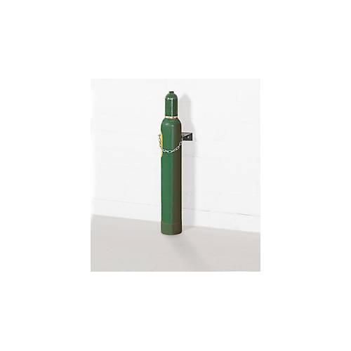 Gasflaschen-Wandhalterung, Stahl, B 195 x T 130 x H 60 mm, 1 Flasche Ø 140 mm, mit Kettensicherung
