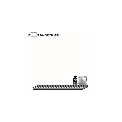 Gitterrost für asecos Druckgasflaschenschränke, Stahl, B 1233 x T 280 x H 30 mm, bis 180 kg
