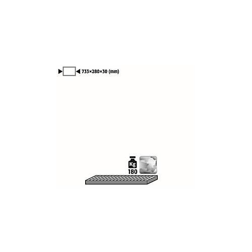 Gitterrost für asecos Druckgasflaschenschränke, Stahl, B 733 x T 280 x H 30 mm, bis 180 kg