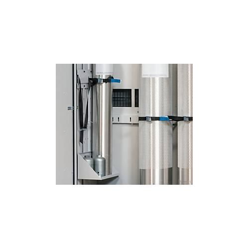 Flaschenhalter seitlich für asecos Druckgasflaschenschränke, Stahlblech, lichtgrau, B 350 x T 175 x H 175 mm, bis 75 kg