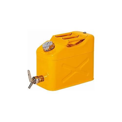 Sicherheitsbehälter, Stahlblech, gelb, 10 l, B 170 x T 445 x H 280 mm, Schraubverschluss, Belüftungsventil