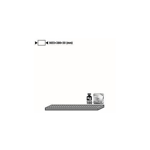 Gitterrost für asecos Druckgasflaschenschränke, Stahl, B 1033 x T 280 x H 30 mm, bis 180 kg