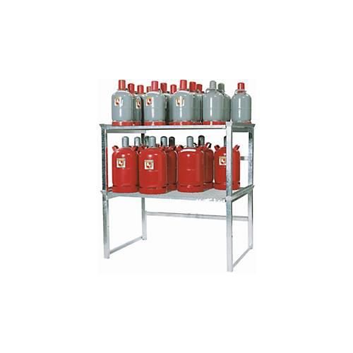 Regal für asecos Gasflaschendepots, stapelbar, B 1440 x T 1040 x H 750 mm