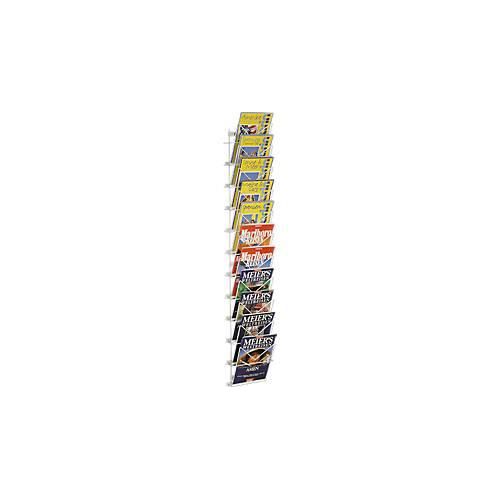 Zeitschriftenhalter, 260 x 1400 mm, 11 Fächer