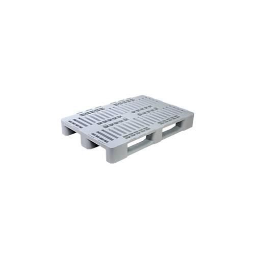 Hygienepalette FP-H1, Tragkraft 5000/1250 kg, 3 Kufen, geschlossenes Ober- & Unterdeck, L 1200 x B 800 x H 160 mm, Recycling-HDPE, hellgrau, 3 Stück