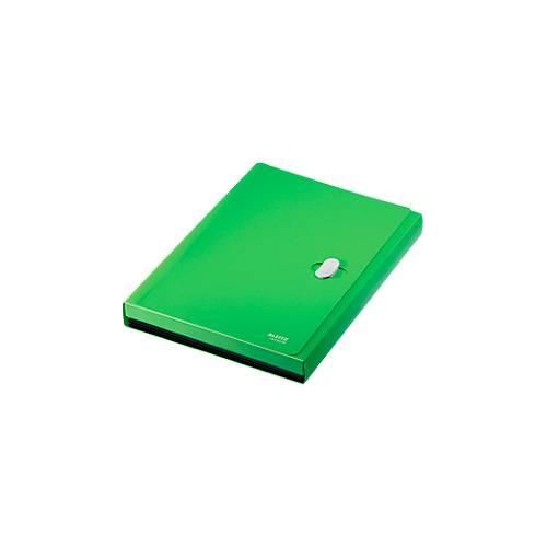 Leitz® Dokumentenmappe Recycle, A4, bis 250 Blatt, 5 Fächer & Ablagefach, blickdicht, 100 % recycelbar, Blauer Engel, Kunststoff, grün