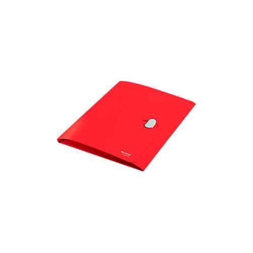 Leitz® Dokumentenmappe Recycle, A4, bis zu 150 Blatt, 3 Einschlagklappen, blickdicht, 100 % recycelbar, Blauer Engel, Kunststoff, rot