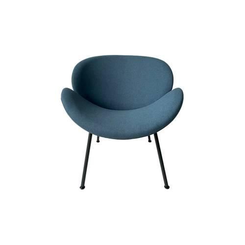 Sessel Paperflow SMILE, Polyurethaneschaum, bis 120 kg, Stahl & Polyester, schwarz & blau