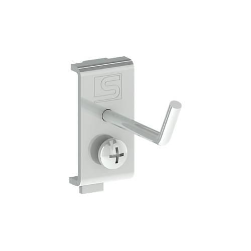 Haken R1 für Arbeitstisch TRESTON Quick Edge, bis 10 kg, ESD-leitfähig, reinraumgeeignet, Ø 4 x L 50 mm, Stahl galvanisiert, 5 Stück