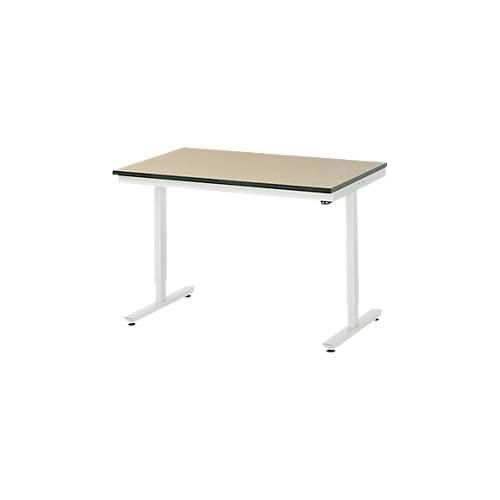 Rau Arbeitstisch Adlatus, elektrisch höhenverstellbar, 22 mm MDF-Platte, bis 150 kg, B 1250 x T 800 x H 720-1120 mm, braun/lichtgrau