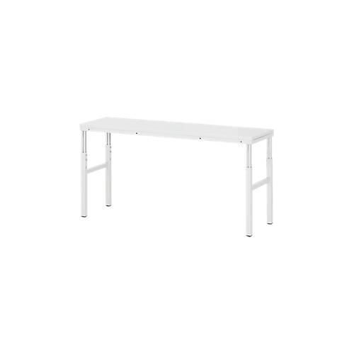Rau Basistisch Serie E, manuell höhenverstellbar, 22 mm Spanplatte mit Melaminbelag, bis 450 kg, B 1200 x T 900 x H 650-1000 mm, lichtgrau