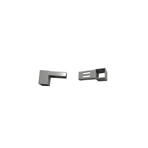 Halter-Set für Treston Lochplatten RL120, RL150 und RL180, Stahl lichtgrau, 4 Stück