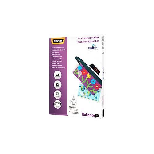 FELLOWES Laminierfolien, DIN A4, 80 mic., 100 Stück