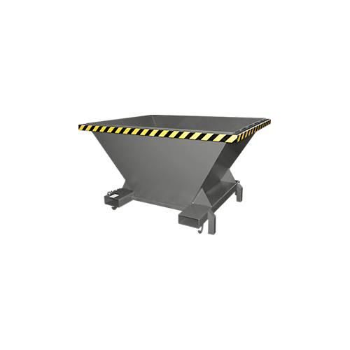 Bauer SBT Befülltrichter, Stahlblech, Stützfüße, Einfahrtaschen, lackiert, L 1320 x B 1710 x H 990 mm, mausgrau RAL 7005