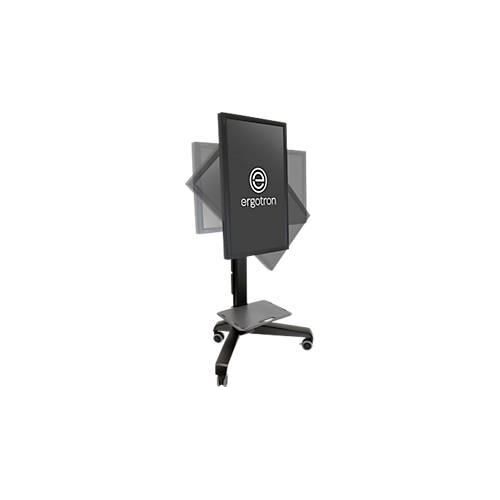 Monitorständer Ergotron Neo-Flex Mobile MediaCenter UHD 24-192-085, Bildschirme bis 54 kg, neig- & drehbar, höhenverstellbar, VESA, schwarz
