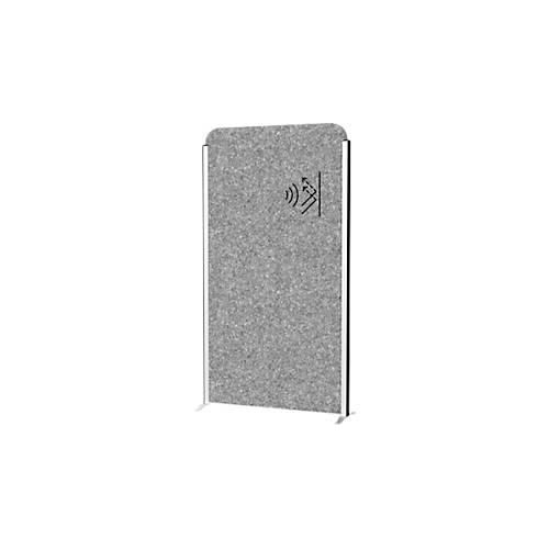 MAUL Stellwandsystem MAULcocoon Akustik, B 1000 x H 1800 mm, dunkelgraue Oberfläche, silber