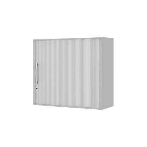 Aufsatz-Rollladenschrank BARI, 4 Böden, Mitteltrennwand, Schloss, H 1057 mm, hellgrau