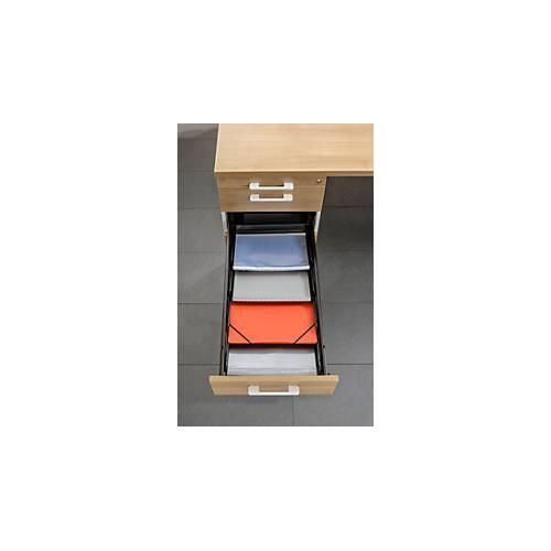 Schrägablage BARI, für Roll-/Anstellcontainer, für A4, verstellbar, 4 Stück