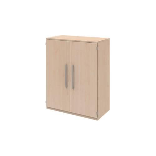 Aktenschrank BARI, 3 Ordnerhöhen, 2 Böden, B 819 x T 430 x H 1117 mm, Ahorn-Dekor
