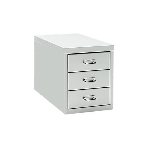 Schubladenschrank DIN A4, mit 3 Schubladen, 330 mm hoch, lichtgrau
