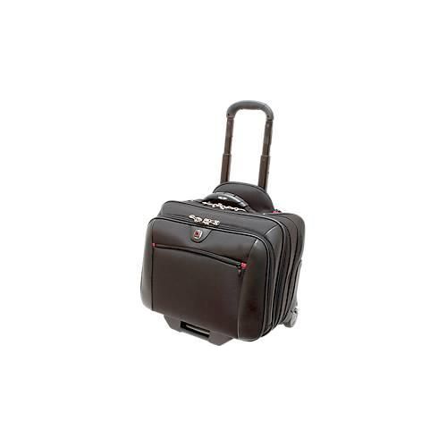 Business-Trolley Potomac, mit Tragegriff und Rollen, 3 Fächer, Polyester, schwarz
