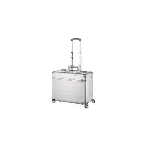 ALUMAXX Business Trolley PANDORA, mit Tragegriff und Rollen, Aluminium, matt silber