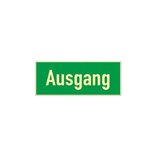 Schild Ausgang, HLF, Folie, selbstklebend