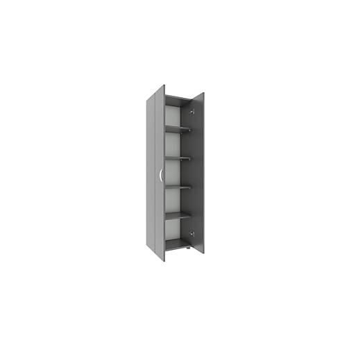 Aktenschrank Ulas, 5 Ordnerhöhen, 4 Fachböden, für ca. 35 Ordner, Flügeltüren, B 490 x T 340 x H 1780 mm, Holz, anthrazit