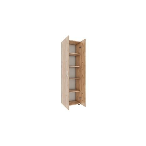 Aktenschrank Ulas, 5 Ordnerhöhen, 4 Fachböden, für ca. 35 Ordner, Flügeltüren, B 490 x T 340 x H 1780 mm, Holz, Honig-Eiche