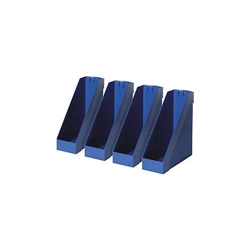 HELIT Stehsammler, extra breit, Polystyrol, 4 Stück blau