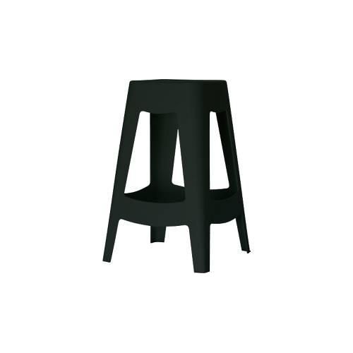 Barhocker Paperflow BELLINI, Sitzhöhe 68,5 mm, 4-Fußgestell, Polypropylen, schwarz, 2 Stück