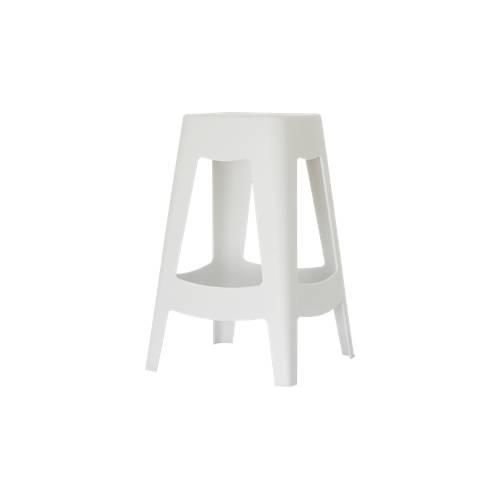 Barhocker Paperflow BELLINI, Sitzhöhe 68,5 mm, 4-Fußgestell, Polypropylen, weiß, 2 Stück