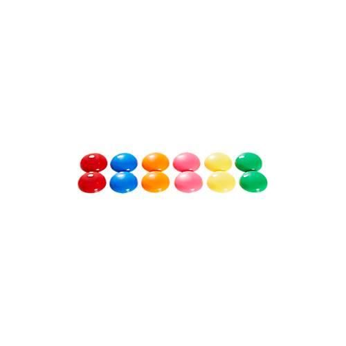 Magnete STM30, rund, Haftkraft 0,4 kg oder bis zu 6 Blätter des Formates A4, Ø 30 mm, farbsortiert, 12 Stück