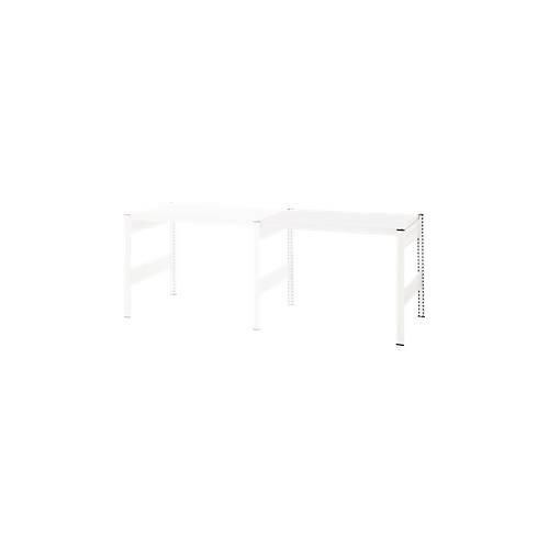 Kreativ-Tisch ORDO Professional, Anbautisch, multifunktional, herausnehmbare Schreibfläche, mobil, B 1010 x T 635 x H 825 mm, Stahl, verkehrsweiß RAL 9016