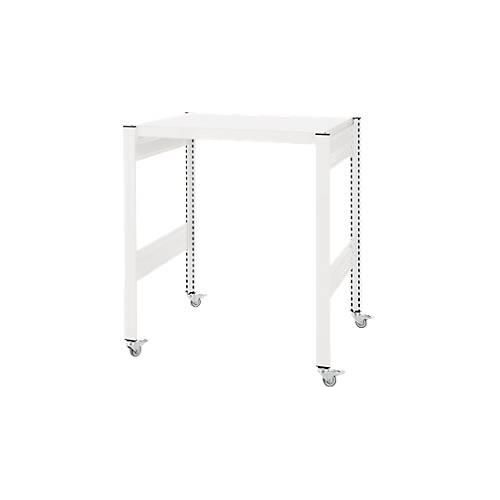 Kreativ-Tisch ORDO Professional, Grundtisch, multifunktional, herausnehmbare Schreibfläche, mobil, B 810 x T 635 x H 825 mm, Stahl, verkehrsweiß RAL 9016