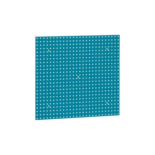 Lochplatte WFI, Wandmontage, Lochgröße 9 x 9 mm & Lochabstand 38 mm, L 988 x H 910 mm, Stahlblech, azurblau RAL 5009