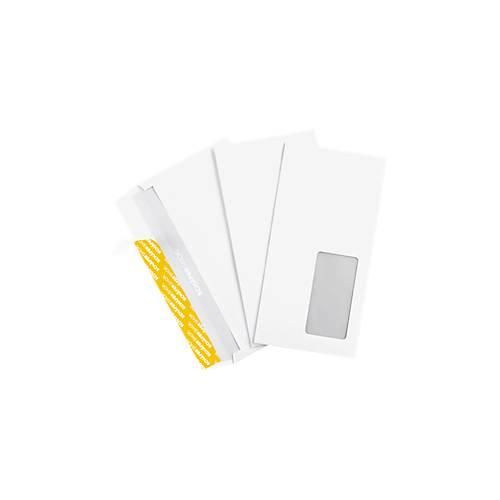 Schäfer Shop Genius Briefumschläge, DIN lang, mit Fenster, Haftklebung, Papier, weiß, 100 Stück