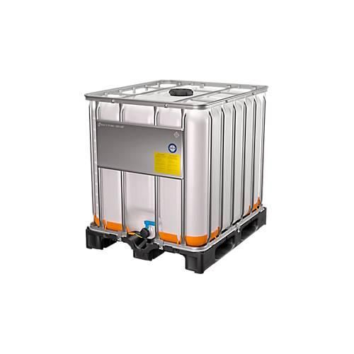 IBC Container, 1000 Liter, EX-Schutz, Chemikalien- und UV-beständig, Kunststoffpalette, B 1200 x T 1000 x H 1163 mm, natur
