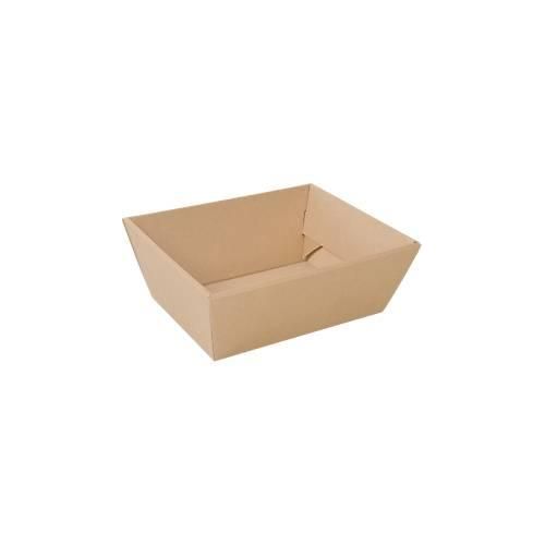 Geschenkkorb SAWP 181.701, rechteckig, klein, L 285 x B 240 x H 110 mm, Wellpappe, kraft-braun, 1 Stück